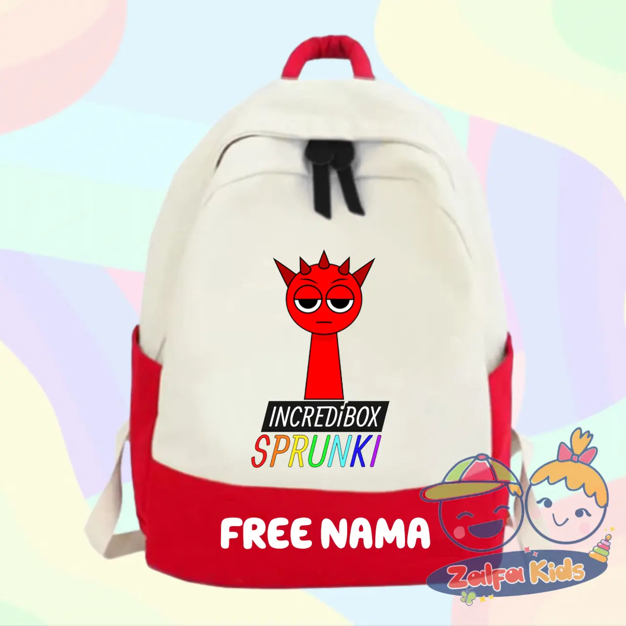TAS SEKOLAH ANAK RANSEL ANAK CHARACTER RADDY SPRUNKI INCREDIBOX ULTIMATE MUSIC - FREE CETAK NAMA Fashion