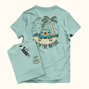 Ashall.sky Kaos Pria Warna Sage Green Motif Back To The Nature Unisex Premium Distro Baju Wanita