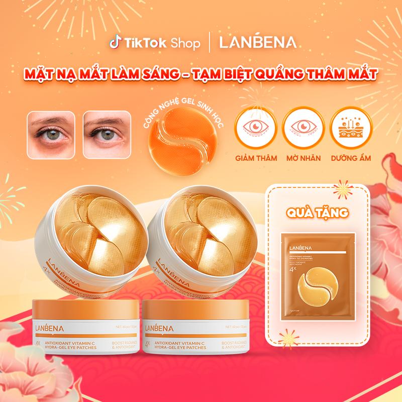   LIVE SKINCARE   MUA 2 NHẬN 3  Mặt Nạ Mắt LANBENA Hỗ Trợ Dưỡng Sáng Giảm Quầng Thâm Mờ Nếp Nhăn Săn Chắc Da Giảm Bọng Mắt Dưỡng Ẩm Sâu Vùng Mắt Hỗ Trợ Trẻ Hóa Công Nghệ Gel Sinh Học Hai Mặt Lưới 60 Miếng 