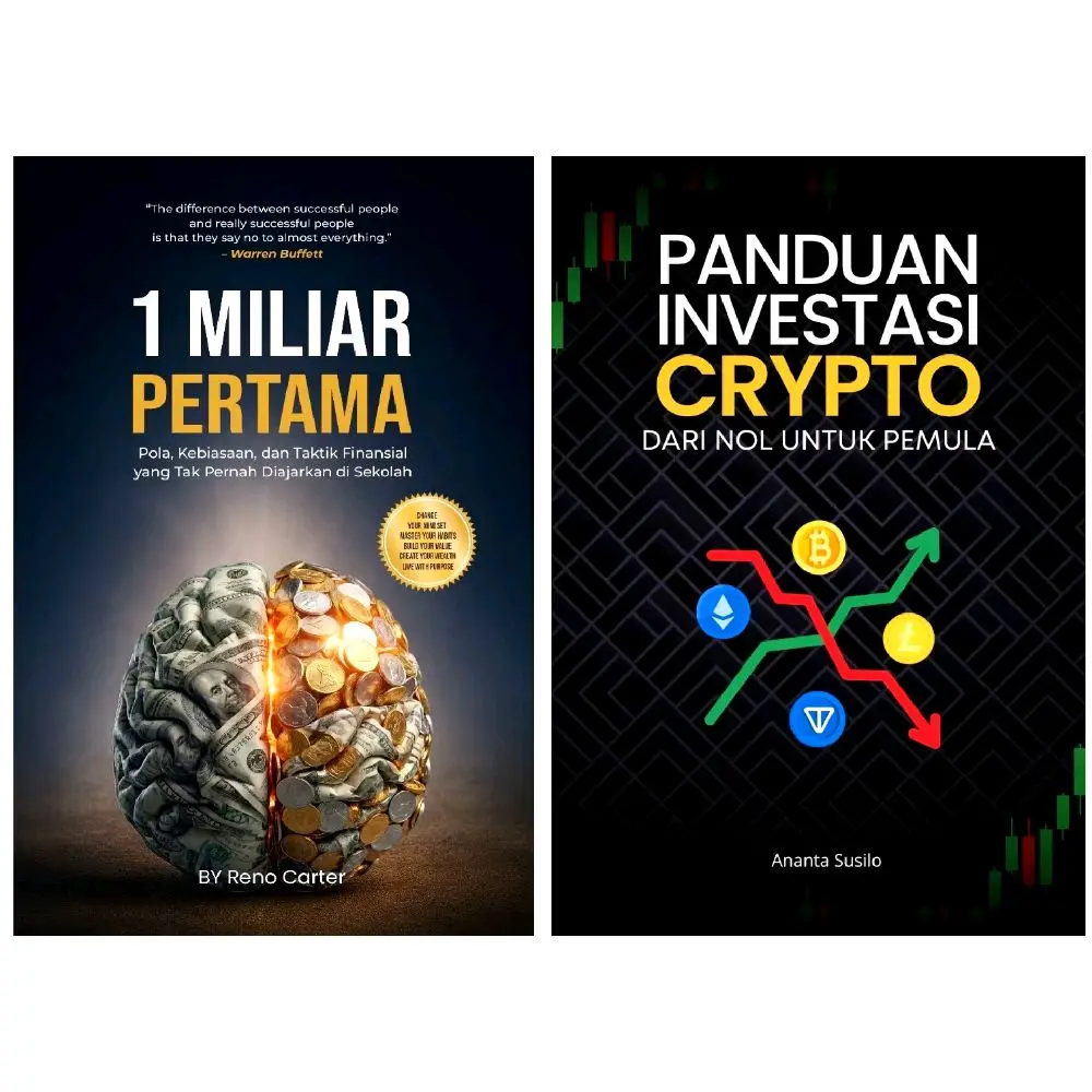 PAKET ISI 2 BUKU BESTSELLER 1 Miliar Pertama & Panduan Investasi Crypto Dari Nol Untuk Pemula