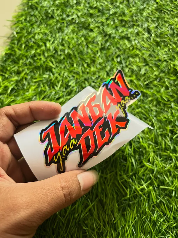 sticker stiker satuan jangan ya dek ya sudah di cutting presisi ukuran 11x5cm virall Paper 4