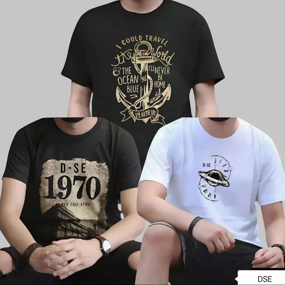 Atasan Baju Original Paket 3pcs 100RIBU Model Terkini T-shirt Cowok Lengan Pendek