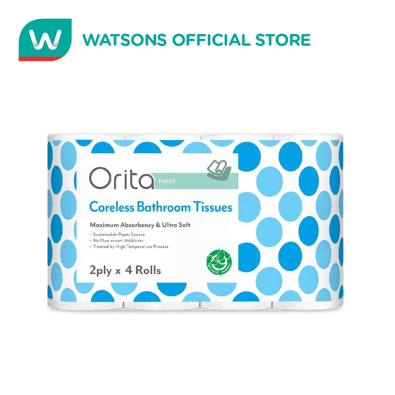 Orita 2 Ply 4 Rolls Coreless Bathroom Tissue - TikTok Shop Philippines