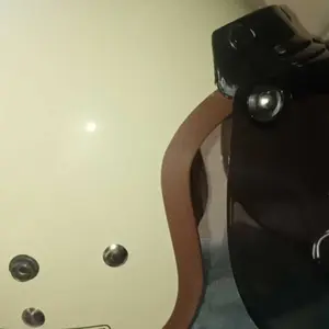 Helm Bogo Dewasa List Coklat Wanita Cewek Full Leher SNI Kaca Cembung Bubble Visor - Motorcycle