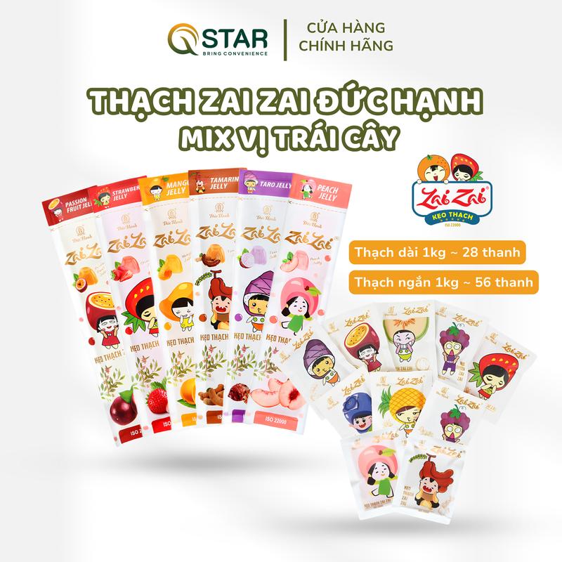 Thạch Zai Zai Đức Hạnh - Kẹo Thạch Zai Zai - Mix Nhiều Vị Trái Cây - Ăn Vặt, Food, Thức Ăn thạch