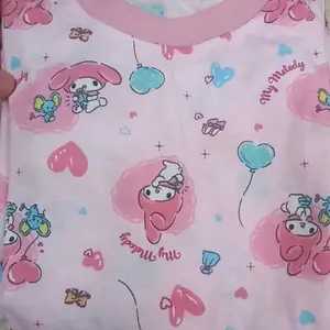 LIBBY Sanrio Setelan Piyama Oblong Anak Besar Perempuan Kuromi Cinnamoroll My Melody size 4thn - 12 thn (1 Stel) | Seri 2 | Piyama Anak Ruffle