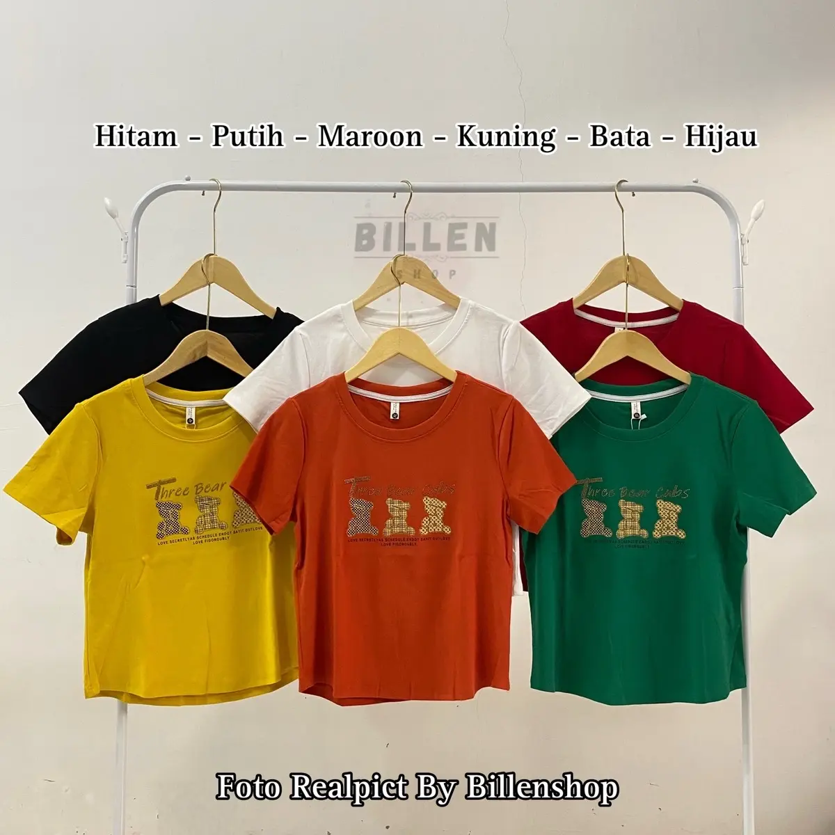 BILLENSHOP - KAOS IMPORT MOTIF BERUANG BLINK BLINK