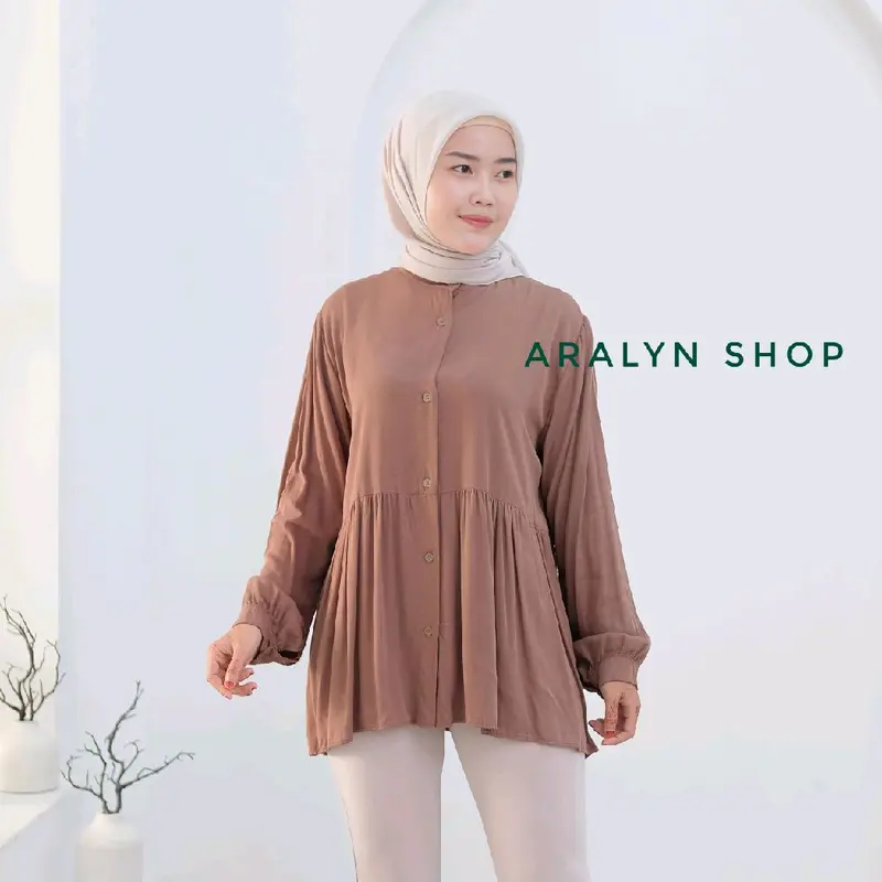 ARALYN BLOUSE RAYON TWILL ATASAN TERBARU 6