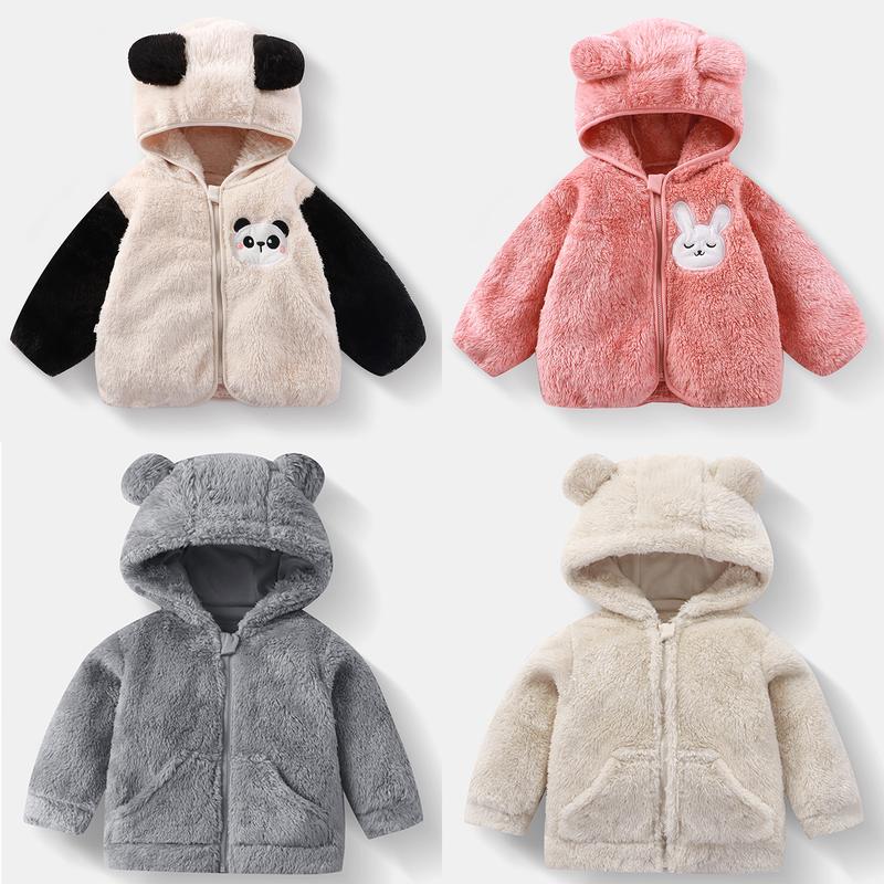  Áo khoác lông tai gấu cho bé trai bé gái  8-16kg mặc mùa Đông siêu ấm Hàng Quảng Châu xuất khẩu AD18 