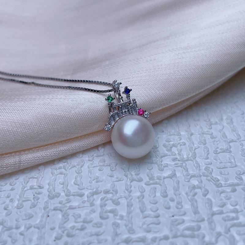 Product Introduction of Natural Freshwater Pearl Women's Earrings Necklace Made of Pure Silver Material Set, Elegant Gift, Fashionable Jewelry 3