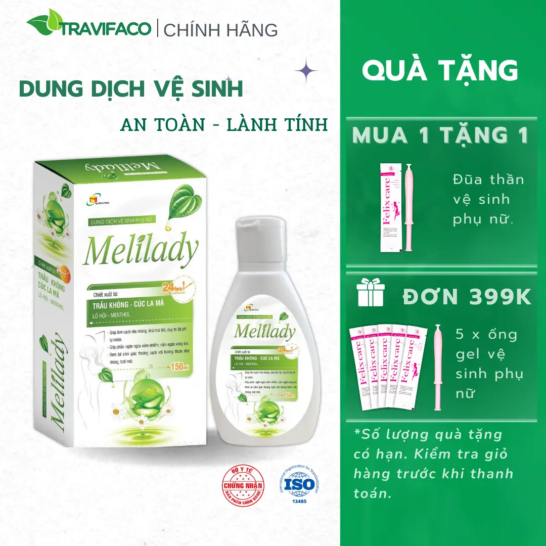 Dung Dịch Vệ Sinh Thảo Dược Melilady Chai 150ml