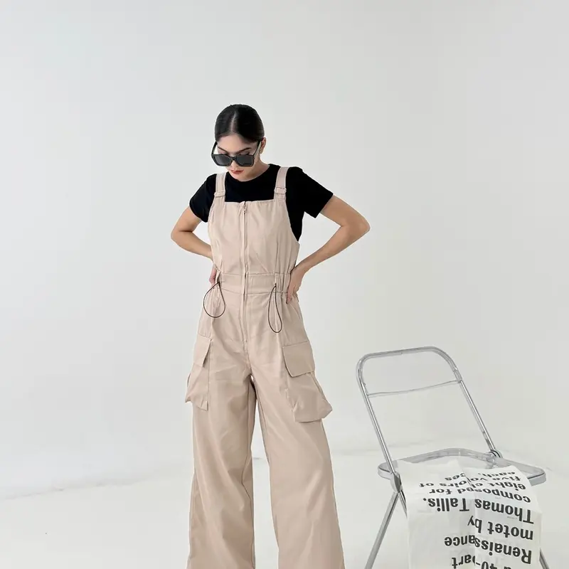 HL Cargo Jumpsuit Cargo- Overall Katun Baju Kodok Kantong Cargo Realpict 5