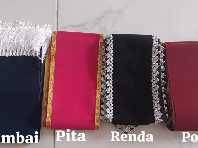 (1HARI JADI) SELEMPANG SAMPING PITA, Selempang bordir selempang nama selempang pita selempang Renda Selempang polos cocok untuk kado ultah pernikahan graduation wisuda anniversary Gold Kuning Silver Putih Kain Pink Syal Selendang Syal Selendang Syal 4
