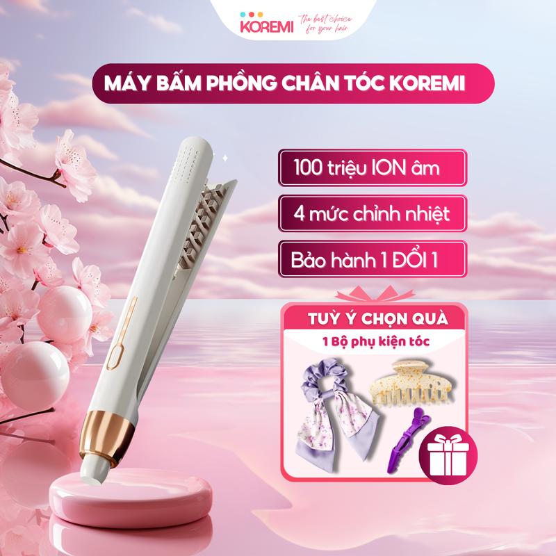Máy bấm phồng chân tóc, duỗi tóc Mini kiểu Hàn Quốc Koremi Women Nữ maydapxu may dapphong