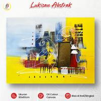 Gambar Lukisan Abstrak Modern Bolak Balik Asli Kanvas 60x80cm untuk Dekorasi Dinding - 1, Roll dari Lukisan Bandung Kota Bandung 5 Tokopedia