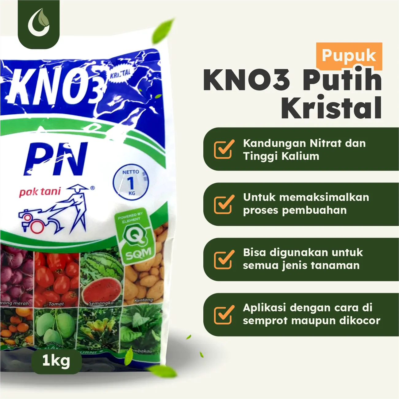 PN Kristal 1kg Pak Tani Pupuk Penunjang Pertumbuhan Buah Bunga Generatif