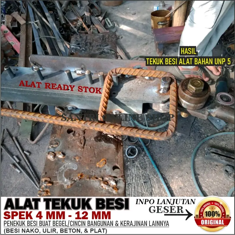 Alat Tekuk Besi Beton Spek 12mm Penekuk Besi Begel Cakar Ayam Besi Beton Ulir Nako Plat Strip 7