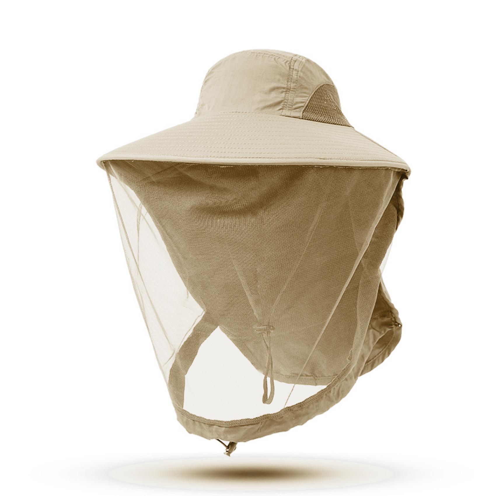 Description Picture 6 of itemOutdoor Head Face Mask Hat Net Cover Anti-mosquito Cover Mosquito Net Cap Summer Travel Breathable Head Mesh Covers Fishing Caps
