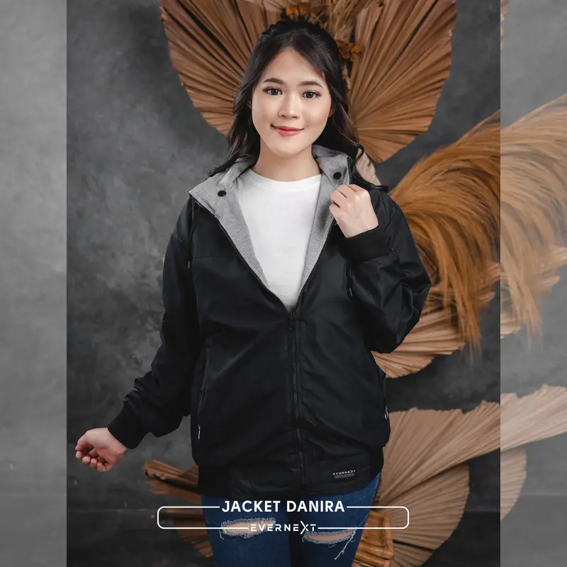 EVERNEXT Jaket Bolak Balik Wanita Jaket Outdoor Cewek Jaket Motor Danira Reversible Jacket Fleece Wanita Nyaman Outer Tebal 4