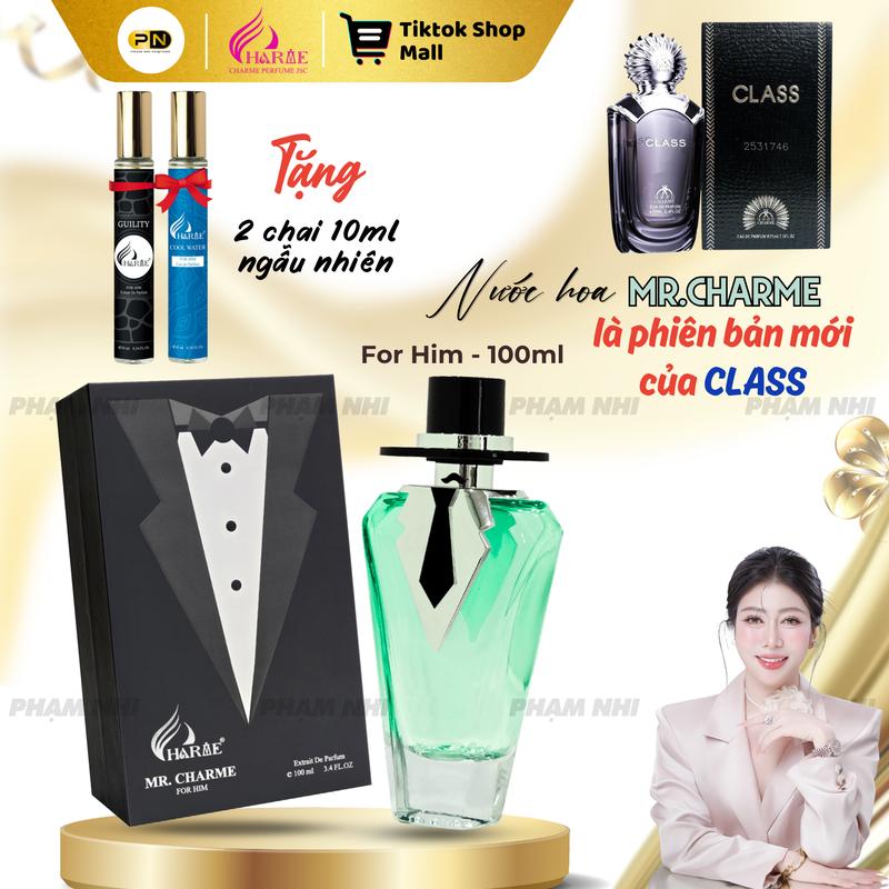 H R V E Nước hoa MR.CHARME 100ml [Tặng 2 chai 10ml] dành cho Nam Xịt Thơm Perfume