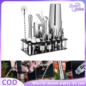 23pcs/Set Bartender Shaker Stainless Cocktail Shaker Set Profesional Barista Tools Set