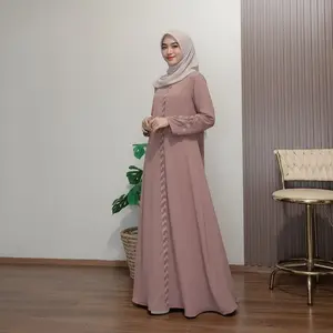 (EL Lucky x Lunayuaaa) Ameera Dress Gamis Bahan Sabrina Anti UV Dengan Payet Wanita Muslim Busui Friendly