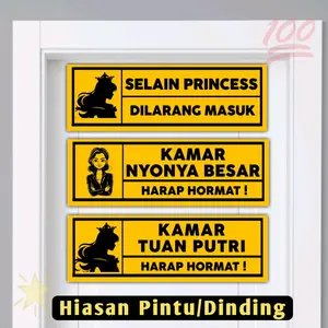 Pajangan Pintu/dinding| Hiasan Dinding/Selain Princes/tuan Putri/Nyonya Besar/ Pajangan aesthetic/hiasan viral