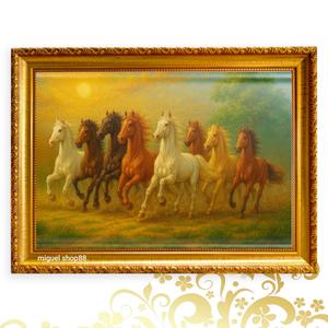 กรอบรูป ม้า8ตัว เสริมฮวงจุ้ย ความสำเร็จ การงาน ธุรกิจ และโชคลาภ