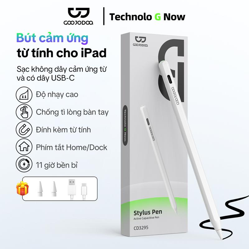 Bút cảm ứng GOOJODOQ mới 2025 sạc không dây từ tính cho Ipad và có dây USB-C