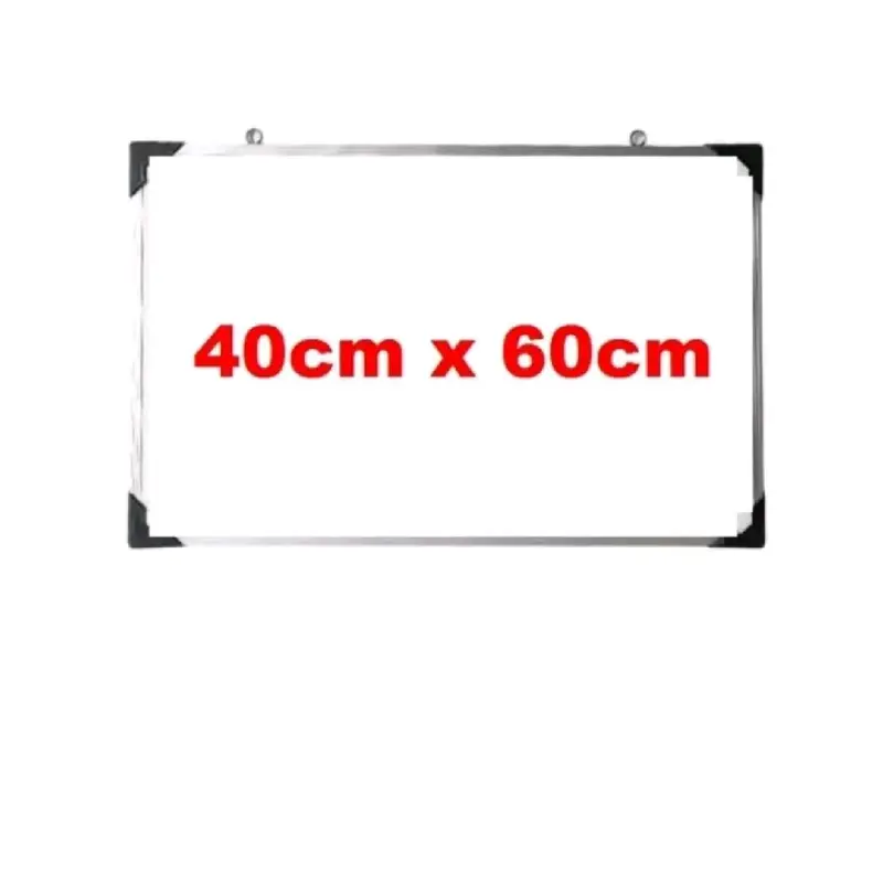 PAPAN TULIS WHITEBOARD 40 X 60 CM GRATIS SPIDOL DAN PENGHAPUS LIST ALUMUNIUM TERLARIS Stationery Putih 2