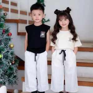 CELANA SKENA UNISEX Anak laki-laki /perempuan kulot Bangkok panjang pinggang karet usia 2-12th Fashion Baggy Gombrang Laki-Laki 10 –12