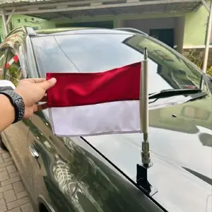 Tiang bendera tebal + bendera double bahan drill