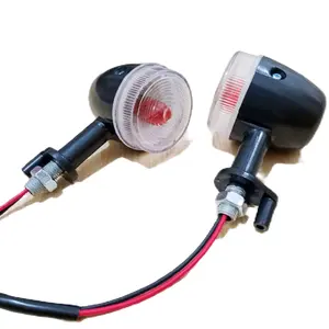 lampu sein belakang SCOOPY KARBU standar ( HITAM mika Kuning dan Bening)sen belakang scoopy old Motorcycle Kabel 2 tangkai Baut