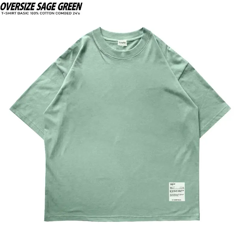 Oversize Polos Cotton 24s Warna Abu Tua | Baju Oversize Polos Premium Unisex Pria Wanita 6