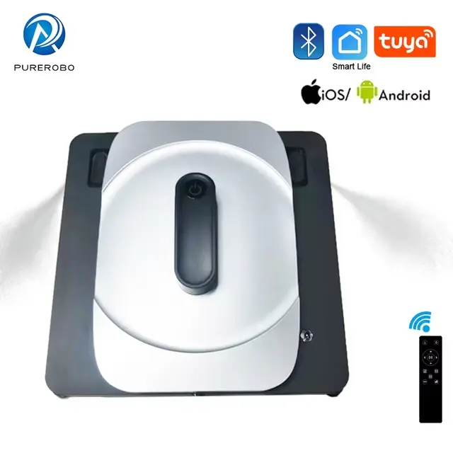 Purerobo W-S3S Smart Window Cleaning Robot: Dual Security, APP & Remote Control, Manual & Auto Water Spray