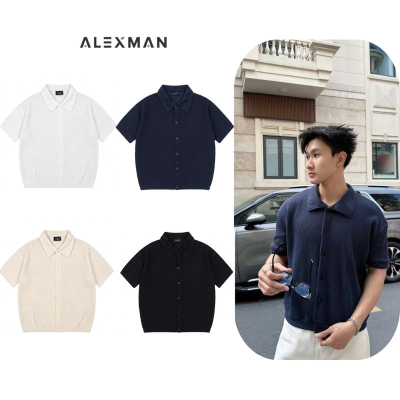 ( XẢ ) Áo PoLo A32 FORM BOXY chất liệu COTTON Dòng Cao Cấp ALEXMAN cổ BẺ nam nữ Menswear 4 màu vải