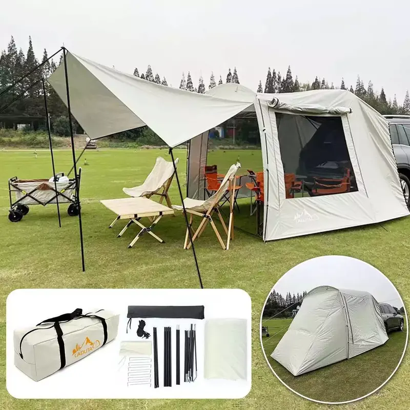 Car Trunk Rear Tent Universal SUV Tailgate Camping Shelter Anti-UV Waterproof UK 1