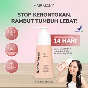 Hairmony Revitalocks Shampoo - membantu pertumbuhan rambut, cocok untuk rambut lepek dan berminyak.
