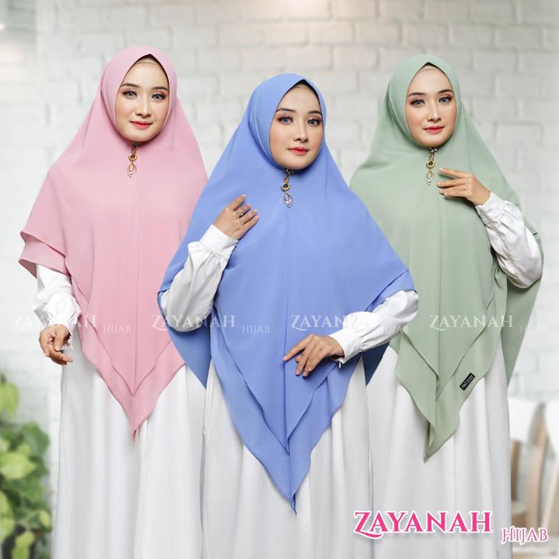 khimar jumbo premium amirah /khimar syari ceruty 2 layer trend 2023 !! 3