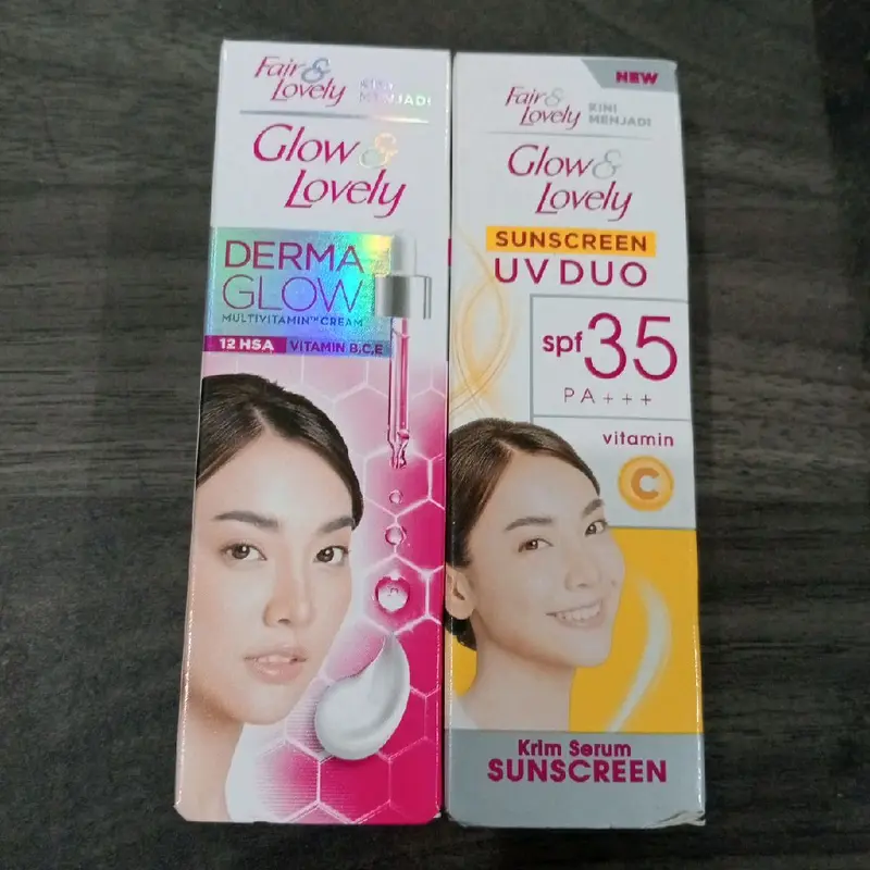 Fair & lovely | Glow & Lovely Derma Glow krim serum sunscreen 3