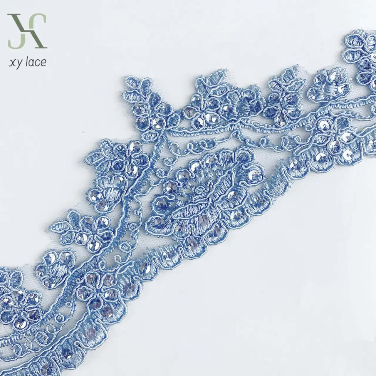 border lace baju renda fabric accessories clothing baju kurung patches dress  lace children's lace sequin embroidery floral dress bridal dress trending  colors ash blue lime green - TikTok Shop Singapore
