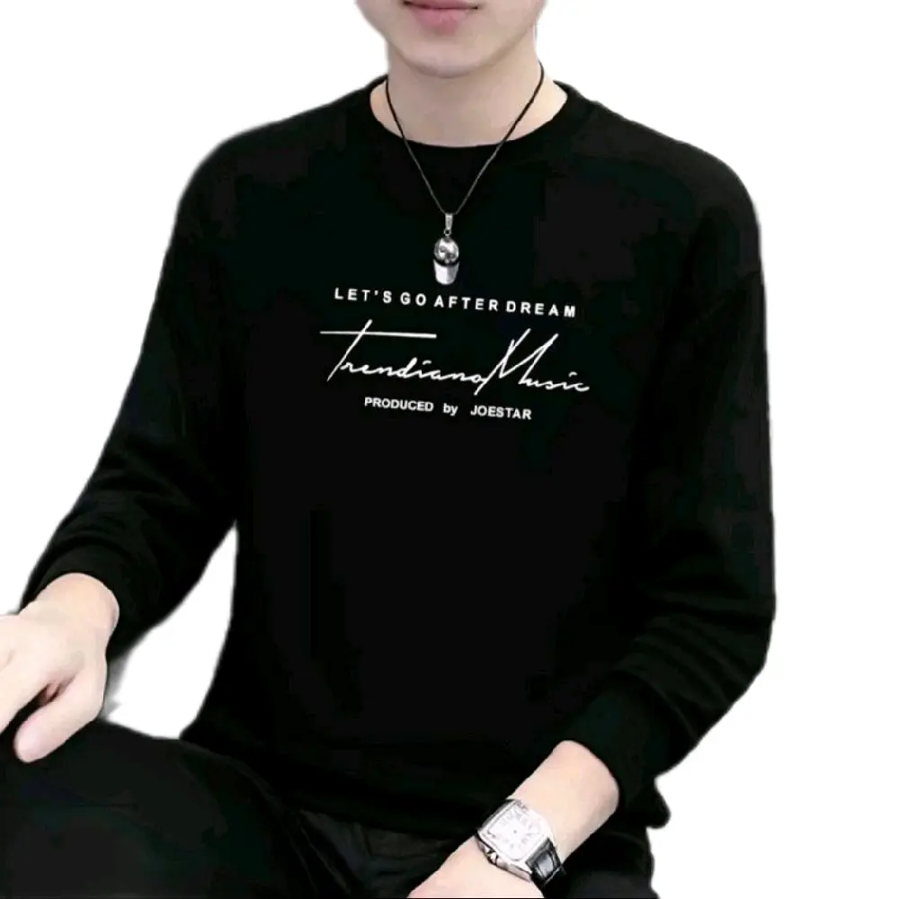 Kaos Pria Lengan Panjang Kekinian Manset Katun Atasan Oblong - Persiapan Hari Raya Lebaran - Sablon, Distro, Pendek, Polos, Lembut, Tangan Combed Unisex Bulat Baju Dewasa T-Shirt Hitam Putih Biru