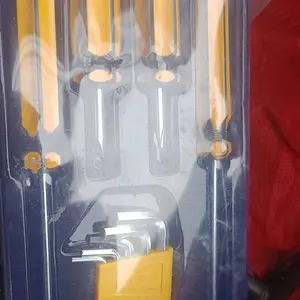 Set Paket Obeng Kunci L Tools 9 Pcs Hexagonal Pliers Screwdriver Set Paket Kunci L Tool  Multifungsi