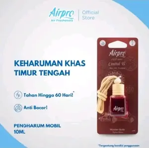 Airpro Pengharum Mobil Oud Red 10Ml Parfum Mewah Khusus Kejaruman Tahan Lama Wangi Premium Botol Kaca Tutup Kayu Alami Indonesia