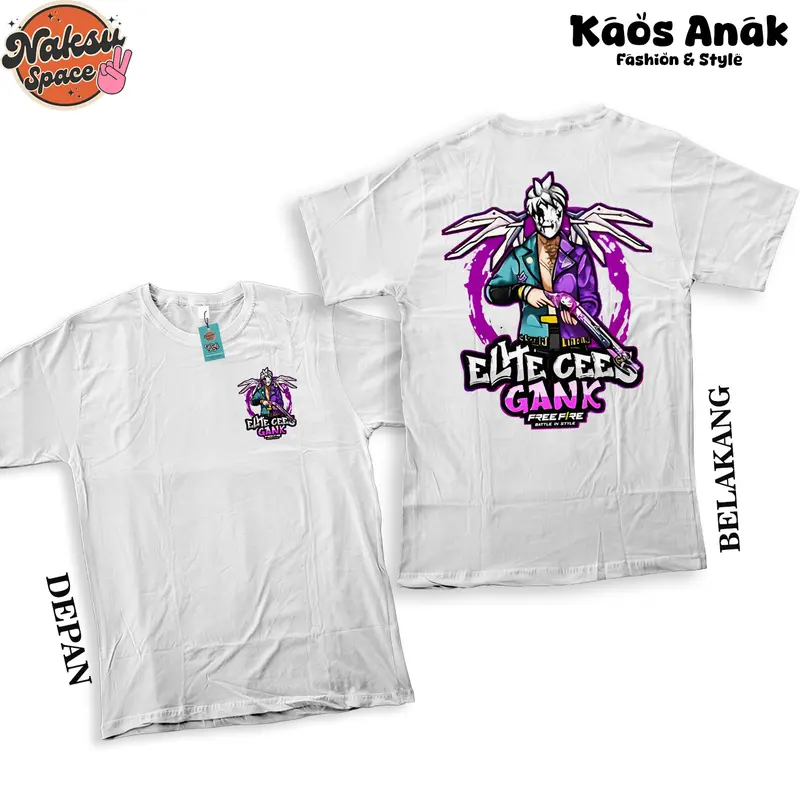 KAOS KAOS ANAK FREE FIRE ELITE CEES SAYAP BAJU FF ANAK 7