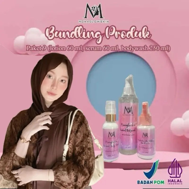 Monaglowskin Paket 9 (Bodywash 250ml, Bodyserum 60ml, Bodylotion 60ml)