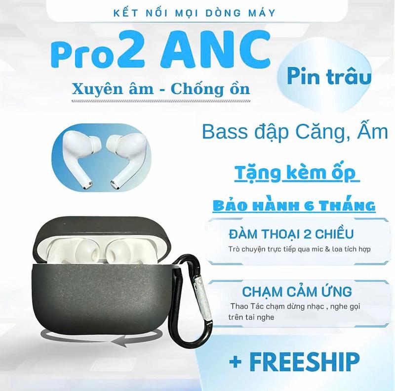 Tai Nghe Bluetooth Pro Bản Nâng Cấp Hỗ Trợ Mọi Dòng Máy Bảo Hành 12 Tháng, nghe…