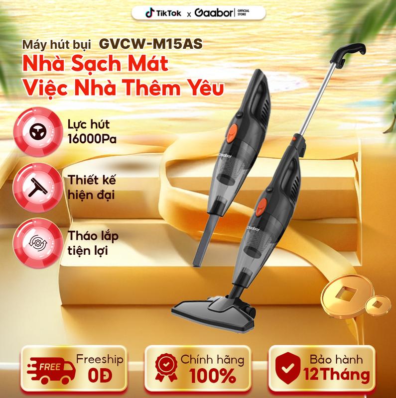 Gaabor | Máy hút bụi cầm tay Gaabor GVCW-M15AS lực hút 16000Pa Công suất 650W kèm 2 đầu hút đa năng hút sàn hút khe và 1 lõi lọc hepa  Làm Sạch may hut bui gia dinh may hut bui gaabor steamcleaner steam cleaner hetty vacuum cleaner
