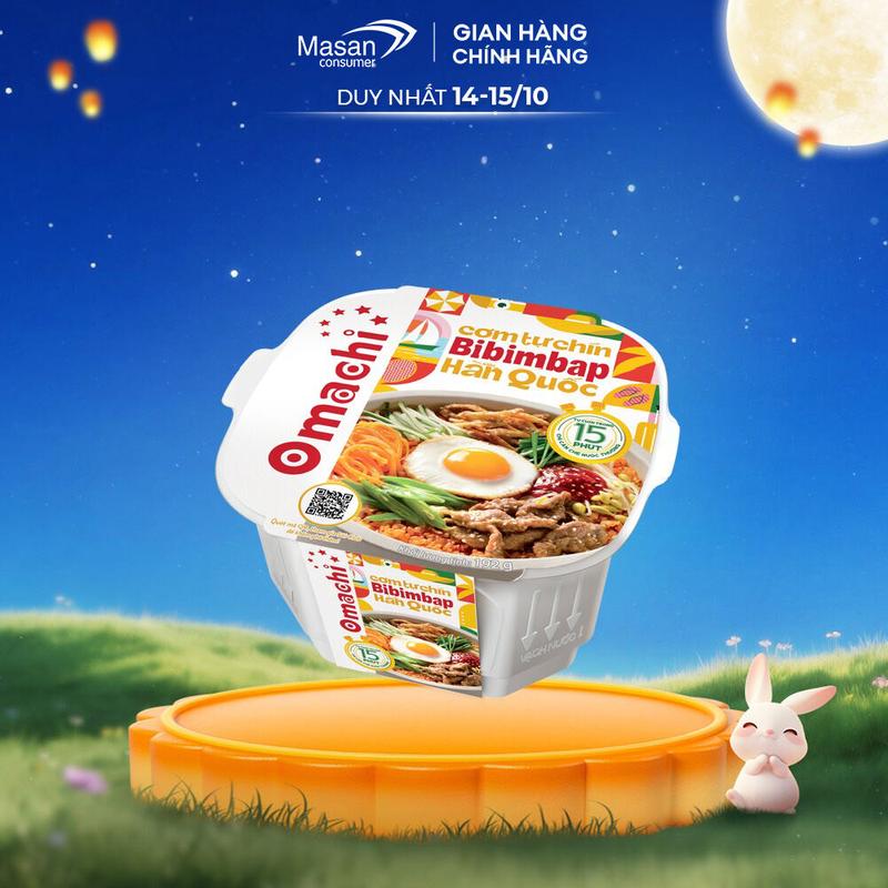 Hộp Cơm Omachi Bibimbap kiểu Hàn Quốc hộp x 192 gr