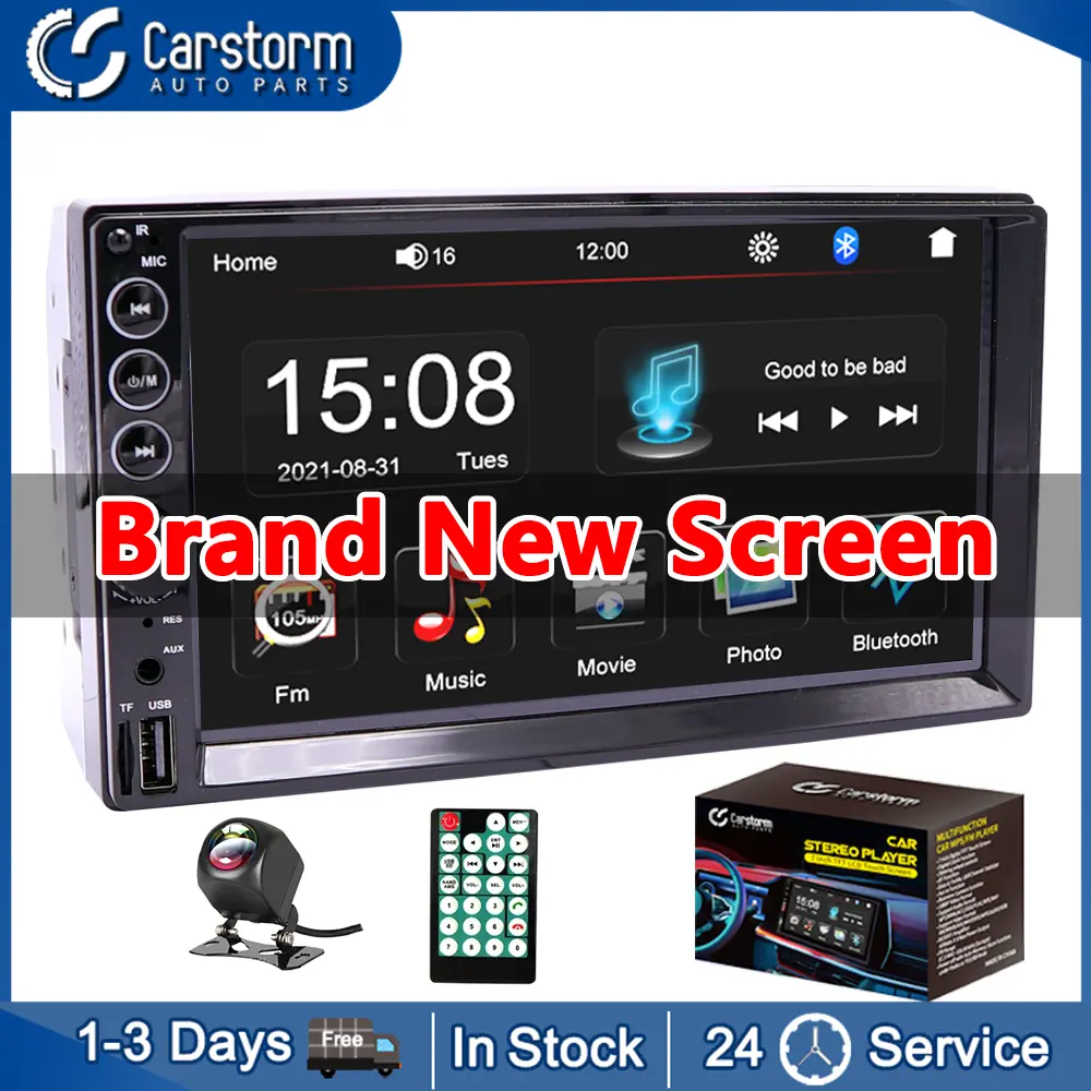Carstorm 2 Din 7 Inch Car Radio Auto Car Stereo Bluetooth Touch Screen FM Voice Control MP5 Player Universal
